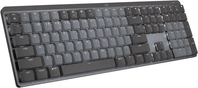 Alt view image 7 of 7 - Logitech MX Mechanical Wireless Keyboard (Clicky/Graphite) w/Palm Rest & USB Hub