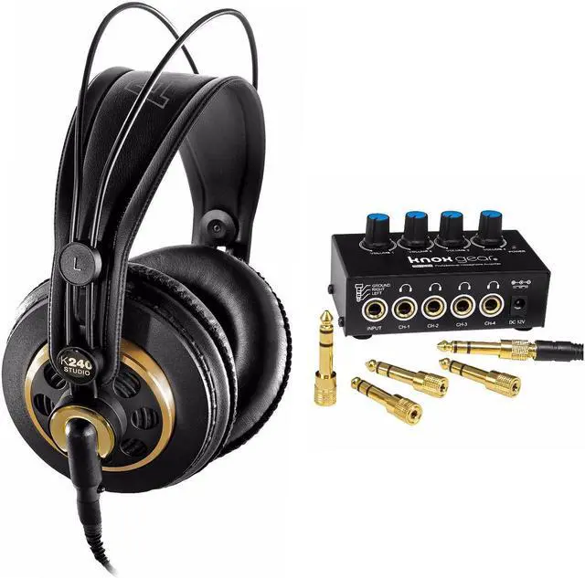 Main image of AKG K240 Professional Studio Headphones with Knox Gear Headphone Amplifier