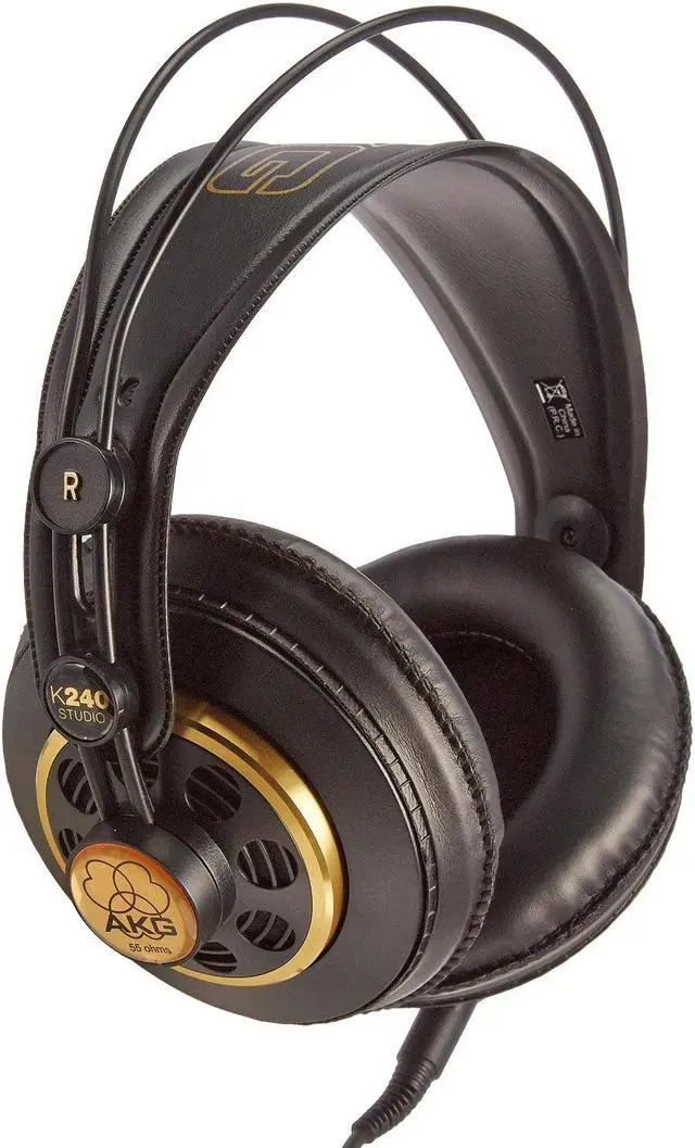 Alt view image 6 of 7 - AKG K240 Professional Studio Headphones with Knox Gear Headphone Amplifier