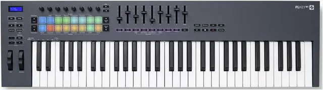 Alt view image 2 of 7 - Novation FLkey 61-Key MIDI Keyboard Controller with Sustain Pedal and 4-Port USB