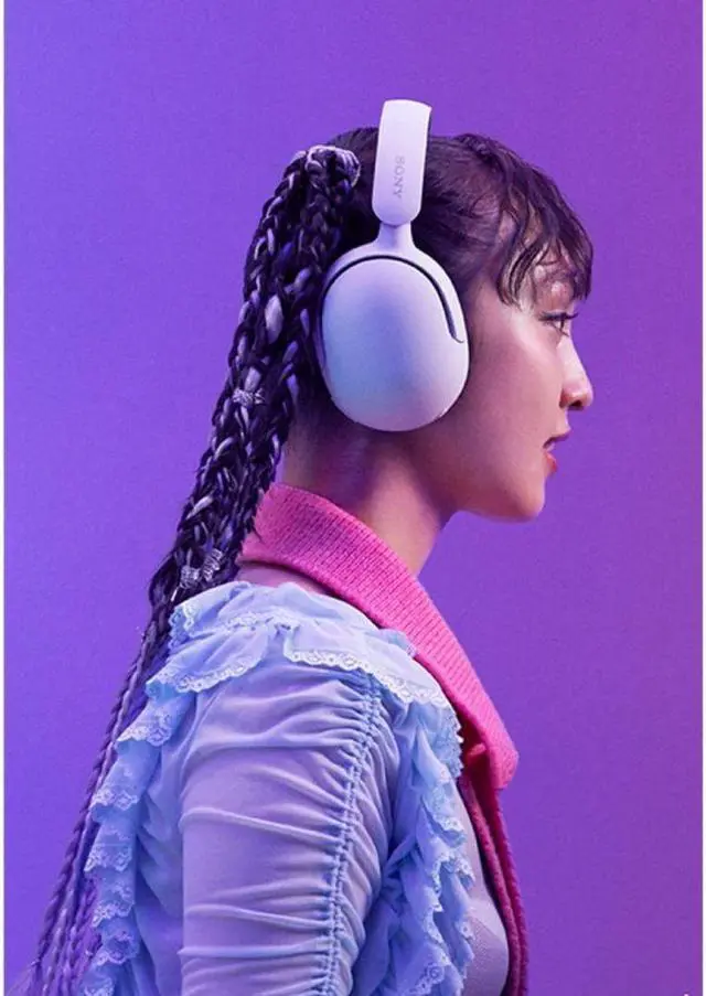 Alt view image 7 of 7 - Sony INZONE H5 Wireless Gaming Headset (WHG500/B, White) with metal alloy headphone stand bundle
