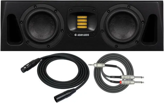 Main image of Adam Audio A44H Powered Two-Way Midfield Studio Monitor Bundle