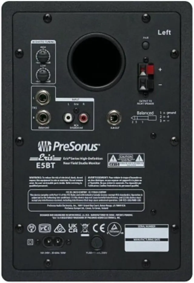Alt view image 4 of 20 - Presonus Eris 5BT 5-inch Media Reference Monitors w Bluetooth connectivity