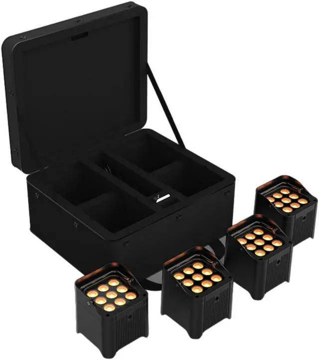 Alt view image 2 of 7 - CHAUVET DJ Freedom Par Q9 X4 Battery-Powered Wireless RGBA LED Par Kit (4-Pack)