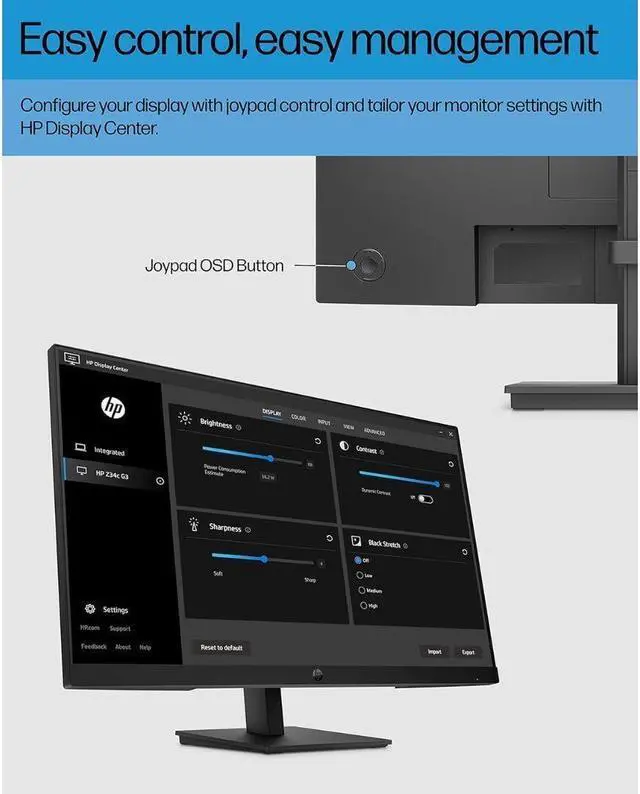 Alt view image 12 of 14 - hp m27ha fhd monitor - full hd monitor (1920 x 1080p) - ips panel and built-in audio - vesa compatible 27-inch monitor designed