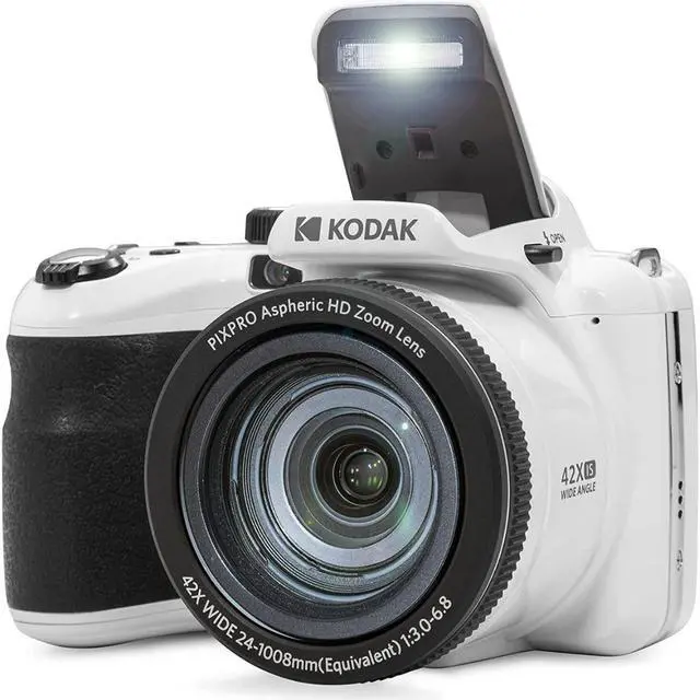 Alt view image 5 of 7 - Kodak PIXPRO AZ425 Astro Zoom Camera (White) with 32GB Card
