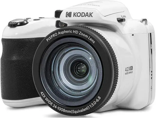 Alt view image 4 of 7 - Kodak PIXPRO AZ425 Astro Zoom Camera (White) with 32GB Card