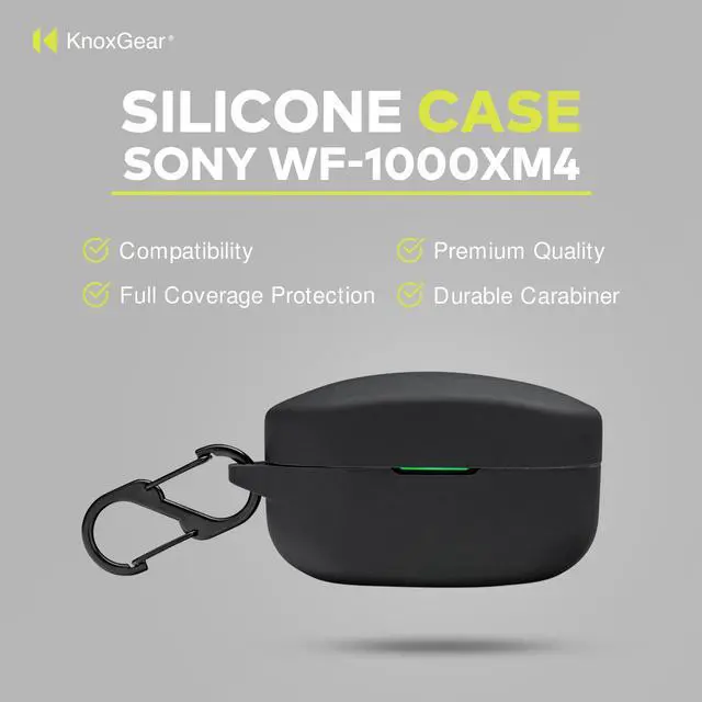Alt view image 3 of 7 - Knox Gear Silicone Charging Case for Sony WF-1000XM4 Truly Wireless Earbuds