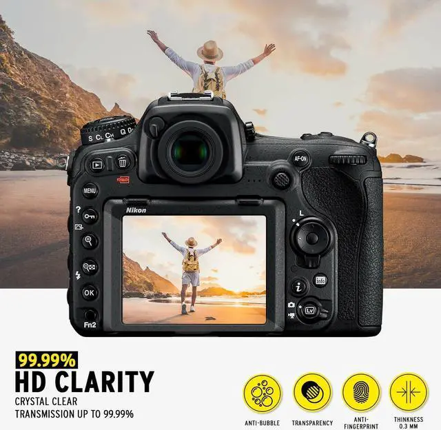 Alt view image 2 of 7 - Koah LCD Ultra Armor Screen Protector for Nikon D5500 and D5600 Series Cameras