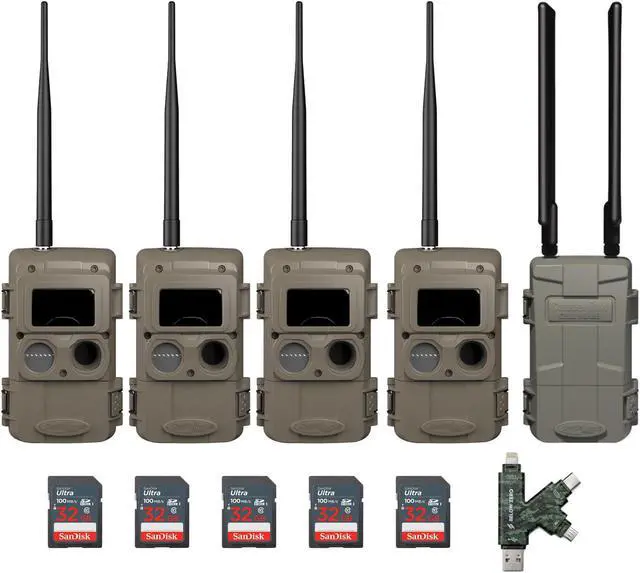 Main image of Cuddeback CuddeLink Wireless, 3rd Gen (4-pack) Bundle with Home Camera Starter Kit