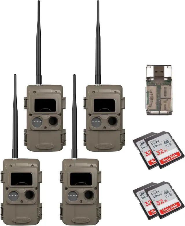 Main image of Cuddeback CuddeLink Wireless Trail Camera System with SD Cards Bundle (4-Pack)