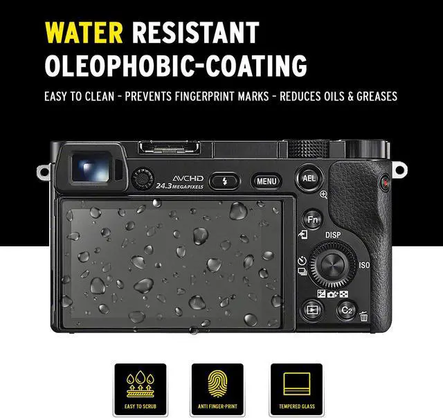 Alt view image 5 of 7 - Koah LCD Ultra Armor Screen Protector for Sony a6000, a6400 and a6600 Cameras