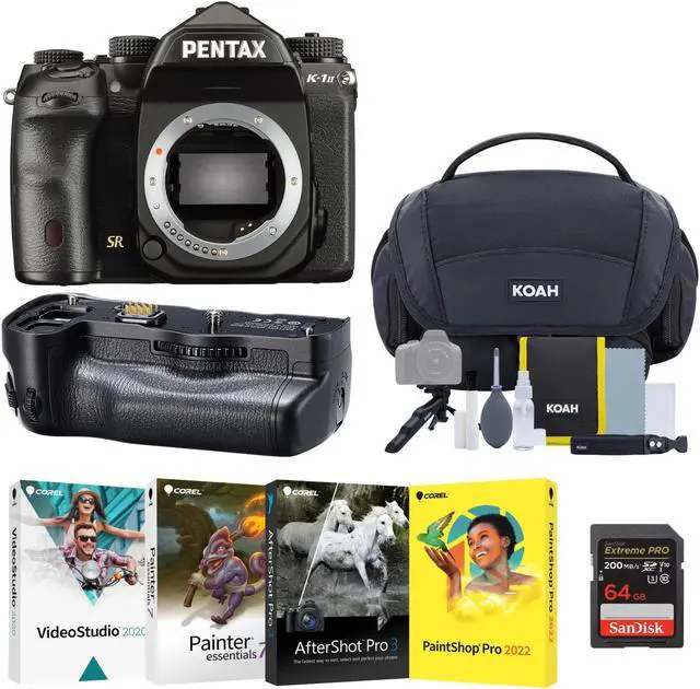 Main image of Pentax K-1 Mark II DSLR Camera with D-BG6 Battery Grip, Memory SD Card Bundle