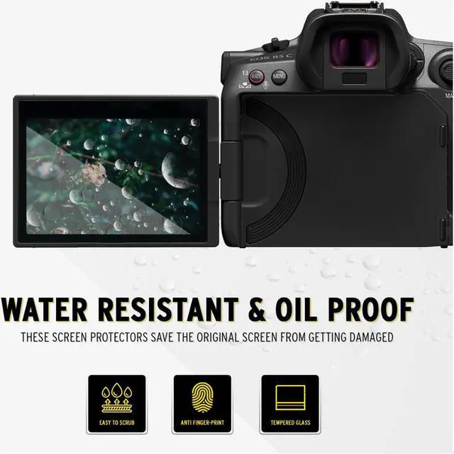 Alt view image 3 of 7 - Koah LCD Ultra Armor Screen Protector for Canon EOS R5 Mirrorless Camera