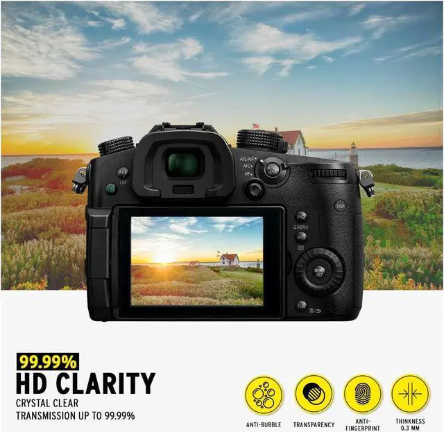 Alt view image 3 of 7 - Koah LCD Ultra Armor Screen Protector for Panasonic Lumix DC-GH5 and GH5S Camera