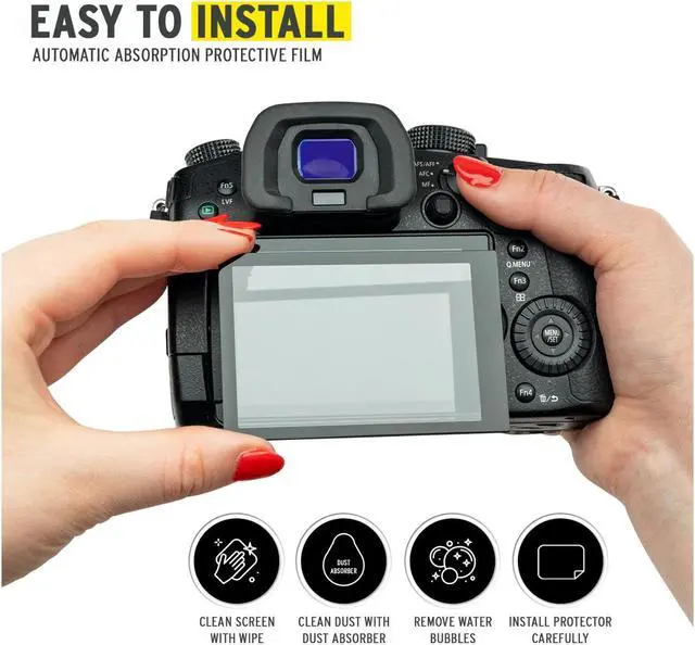 Alt view image 7 of 7 - Koah LCD Ultra Armor Screen Protector for Panasonic Lumix DC-GH5 and GH5S Camera