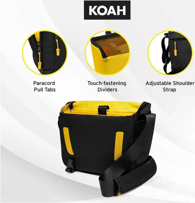 Alt view image 6 of 7 - Koah Fulton Precision Shoulder Messenger Camera Bag