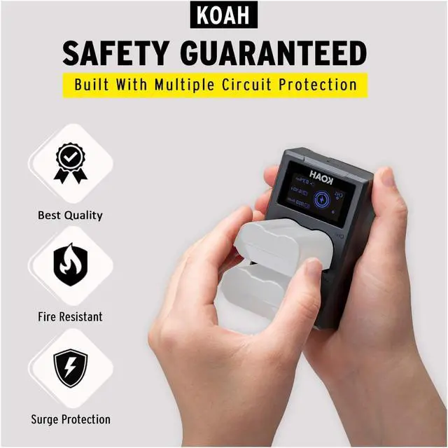 Alt view image 3 of 6 - Koah Dual USB-C Charger with LCD Display for Nikon EN-EL15 Battery