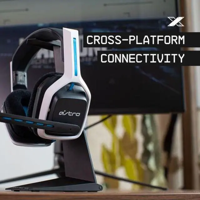 Alt view image 6 of 9 - Logitech Astro A20 Wireless Gaming Headset (Gen 2) Black/White/Blue (939-001876) 939001876