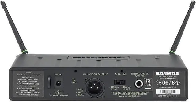 Alt view image 3 of 5 - Samson AirLine 77 Wireless System Fitness Headset - Frequency K3 (492.425 MHz)