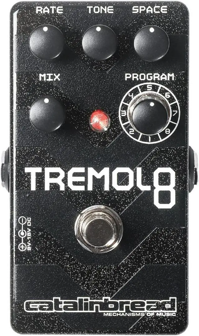 Main image of Catalinbread Tremolo 8 Guitar Effects Pedal with 9V Power Supply (Black)
