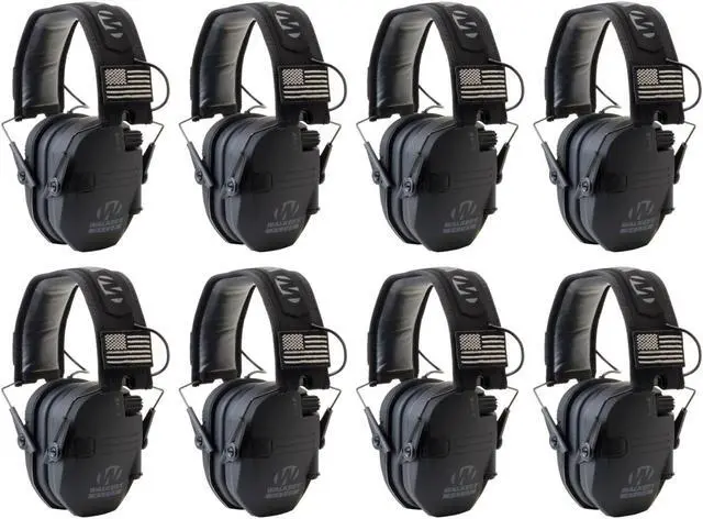Main image of Walker's Razor Slim Ultra Low Profile Compact Design Earmuffs (Black) 8-Pack