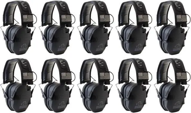 Main image of Walker's Razor Slim Ultra Low Profile Compact Design Earmuffs (Black) 10-Pack