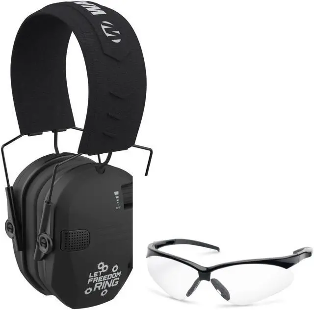 Main image of Walkers Razor Slim (Let Freedom Ring) Earmuffs with Shooting Glasses