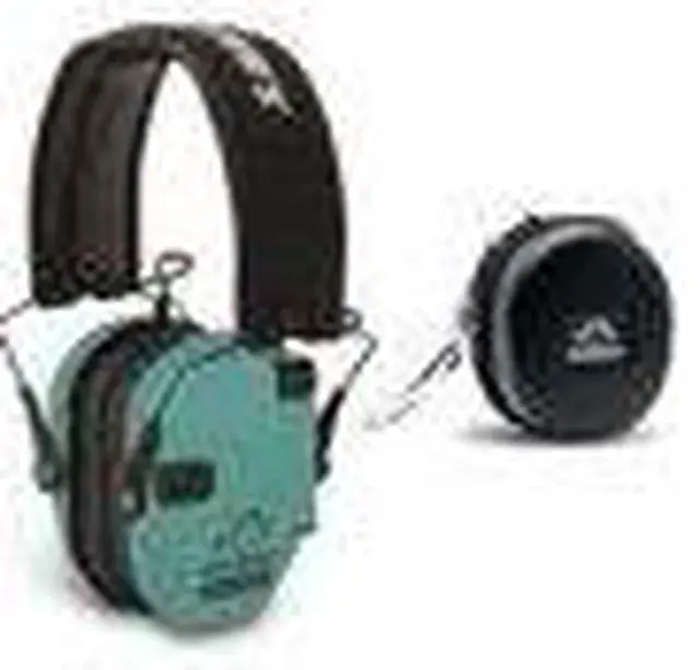Alt view image 3 of 7 - Walker's Razor Slim Electronic Shooting Earmuffs (Teal) with Protective Case