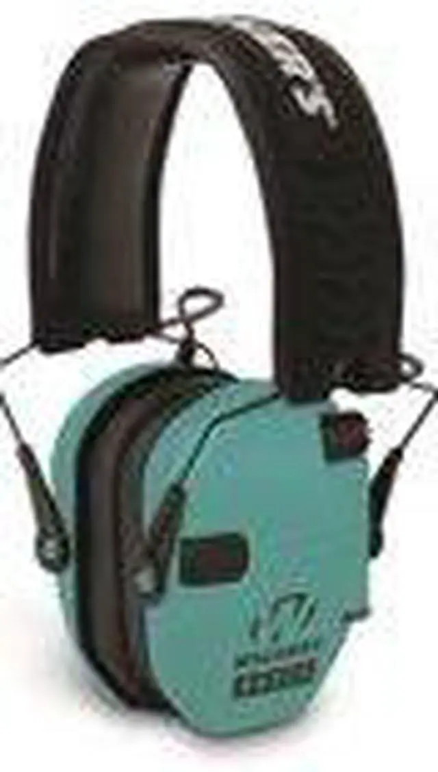 Alt view image 6 of 7 - Walker's Razor Slim Electronic Shooting Range Earmuffs (Teal) and Glasses Kit