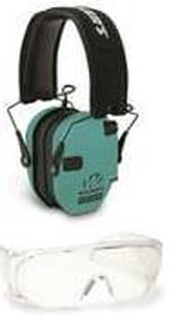 Alt view image 3 of 7 - Walker's Razor Slim Electronic Shooting Range Earmuffs and OTG Glasses Kit