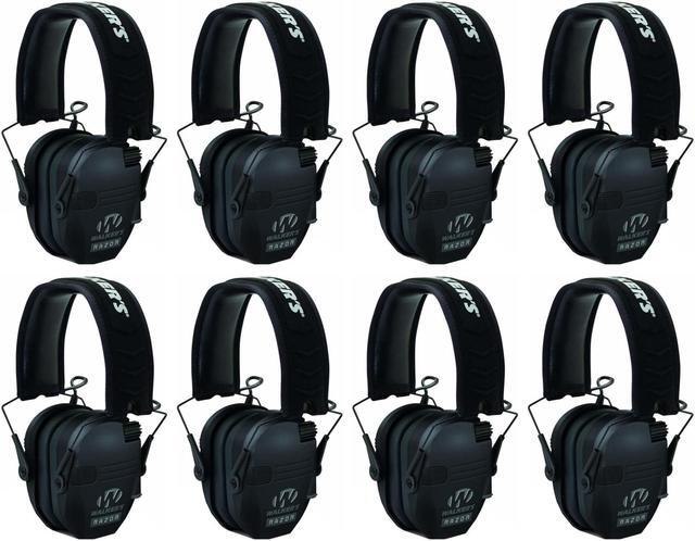 Main image of Walker's Razor Slim Ultra Low Profile Compact Design Earmuffs (Black) 8-Pack