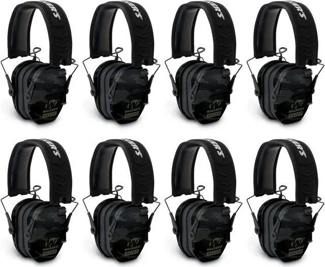 Main image of Walker's Razor Slim Ultra Low Profile Compact Design Earmuffs (Camo Gray) 8-Pack