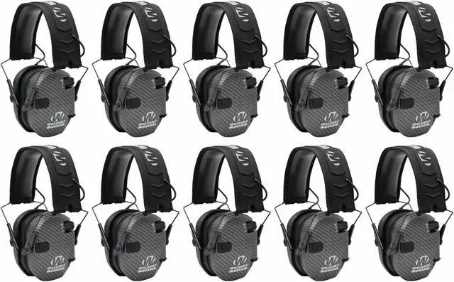 Main image of Walker's Razor Slim Ultra Low Profile Compact Design Earmuffs (Carbon) 10-Pack