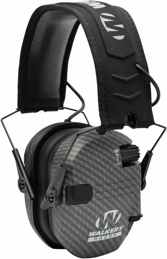 Alt view image 2 of 5 - Walker's Razor Slim Ultra Low Profile Compact Design Earmuffs (Carbon) 10-Pack