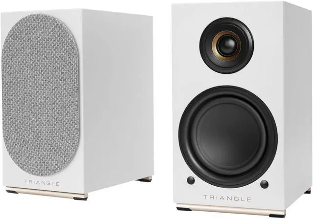 Alt view image 8 of 16 - Triangle Audio AIO TWIN HiFi Bluetooth/WiFi Home Audio Bookshelf Speakers, White