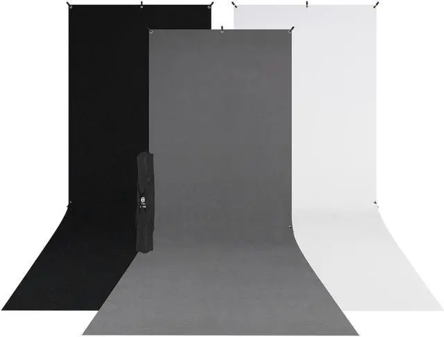Alt view image 4 of 10 - Westcott 5x12' X-Drop 3-Pack Multi-Color Backdrop Kit with Stand #615SK