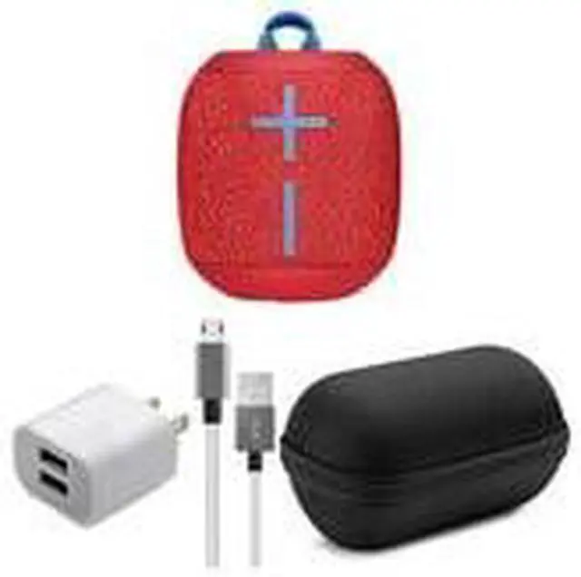 Alt view image 3 of 7 - Ultimate Ears WONDERBOOM 2 Bluetooth Speaker (Radical Red) with Case Bundle