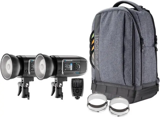 Main image of Westcott FJ400 Strobe 2-Light Backpack Kit and FJ-X3M Universal Wireless Trigger