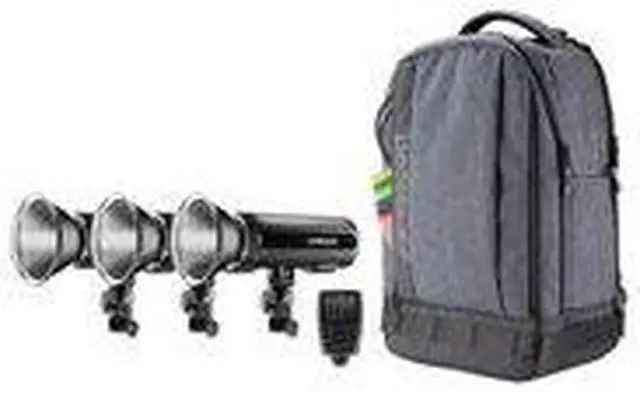 Alt view image 3 of 10 - Westcott FJ200 Strobe 3-Light Backpack Kit with Universal Wireless Trigger
