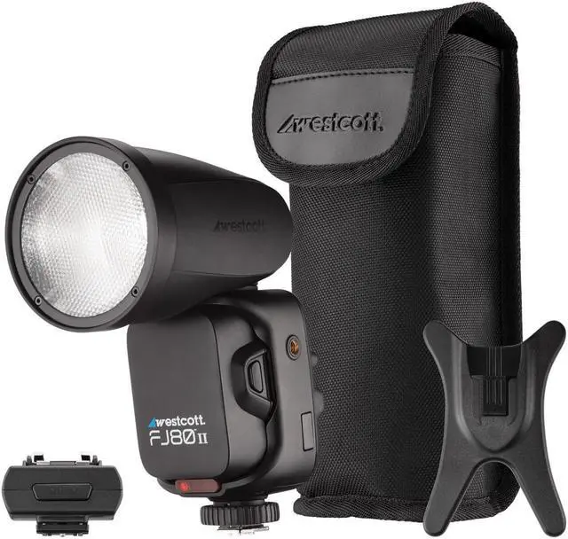 Alt view image 2 of 6 - Westcott FJ80 II Universal Touchscreen Speedlight with Adapter for Sony Bundle