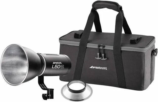 Alt view image 7 of 7 - Westcott L60-B Bi-Color LED Video Light (60W) with 32 in Umbrella Bundle