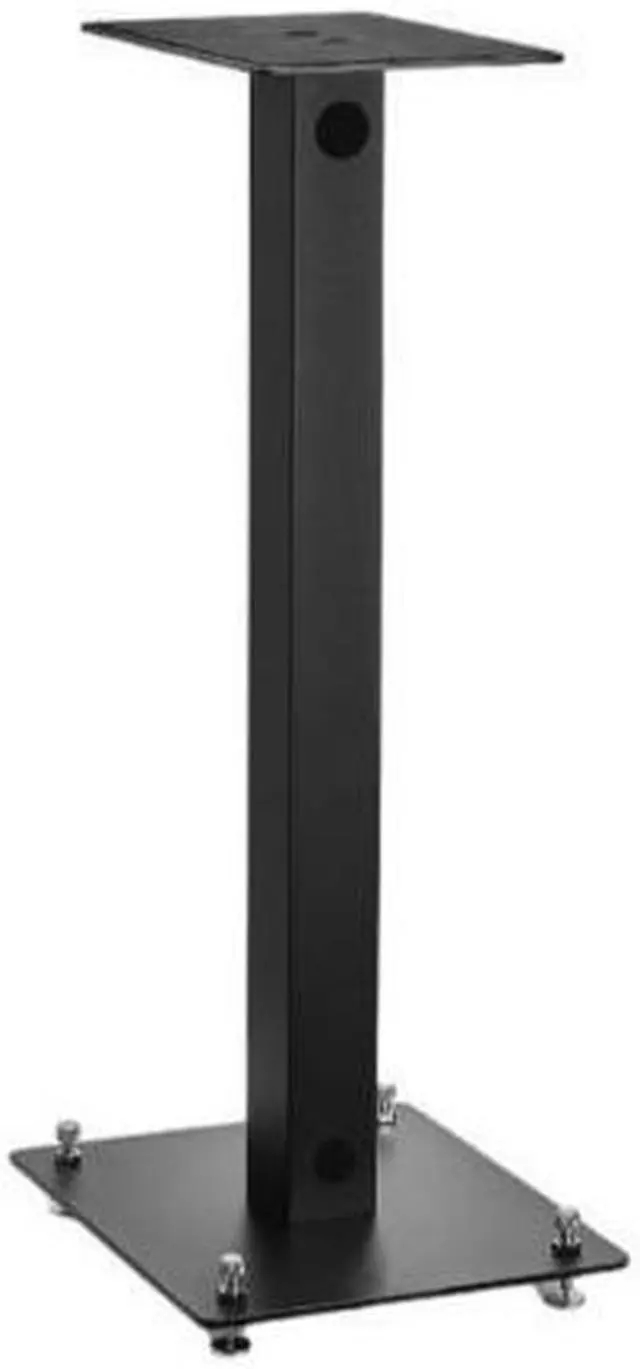 Alt view image 2 of 7 - Triangle S01 Bookshelf Speaker Stands with Non-Slip Felt (Matte Black, Pair)