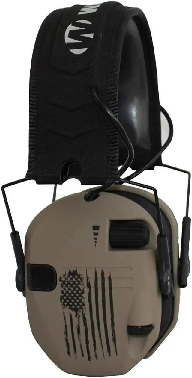 Alt view image 2 of 7 - Walker's Razor Slim Electronic Muff (US Flag, 2Pack) Sport Bundle with Accessory