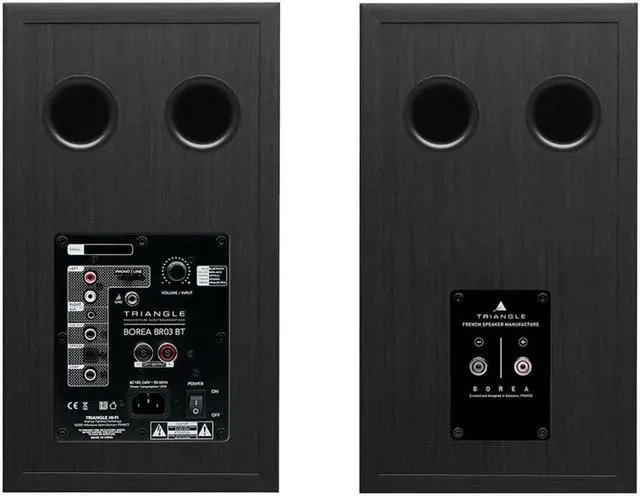 Alt view image 2 of 6 - Triangle Borea Active Bluetooth Bookshelf Speaker Pair - Black Ash (BR03BT)