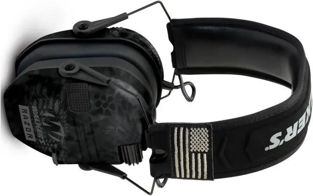 Alt view image 5 of 7 - Walkers Game Ear Razor Muffs Patriot Series (Kryptek Camo) with Protective Case