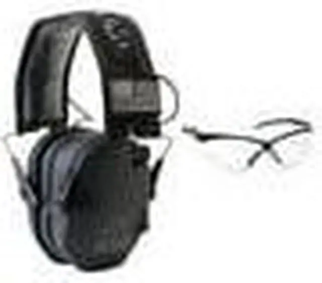 Alt view image 4 of 7 - Walker's Razor Slim Electronic Hearing Muffs (Camo) and Shooting Glasses Kit