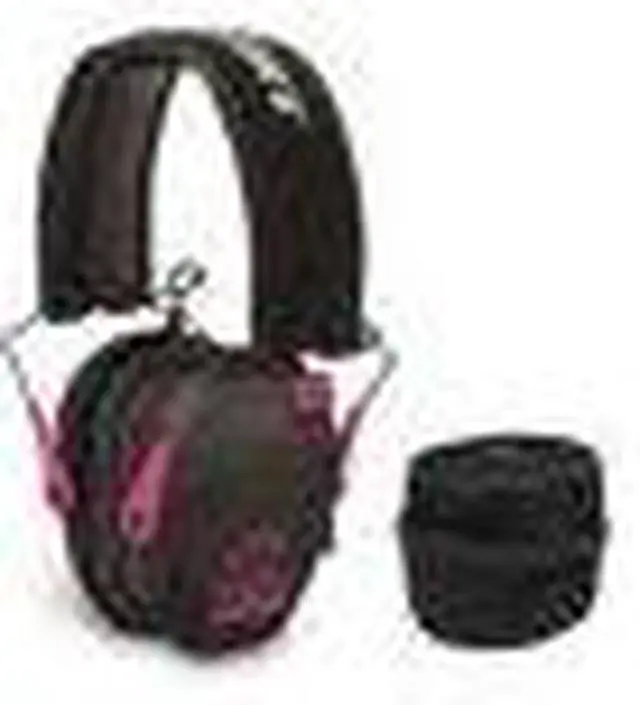 Alt view image 3 of 7 - Walkers Game Ear Razor Muffs (Black and Pink) with Protective Case
