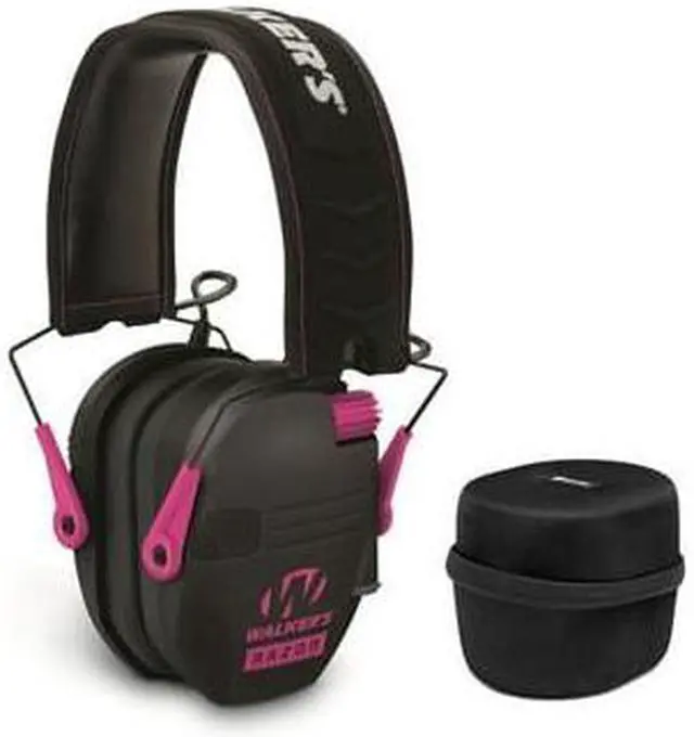 Main image of Walkers Game Ear Razor Muffs (Black and Pink) with Protective Case