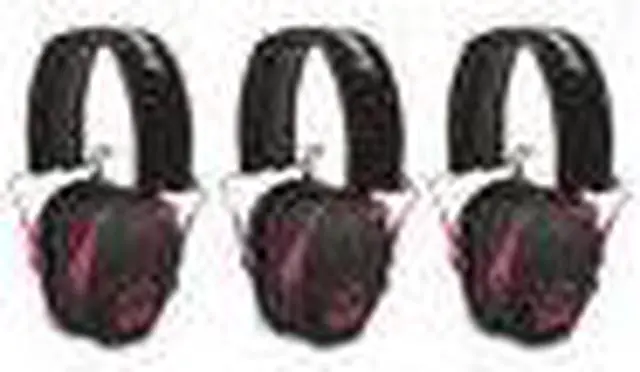 Alt view image 3 of 7 - Walker's Razor Slim Electronic Shooting Muffs 3-Pack, Pink